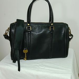 Classic Black Leather Satchel Handbag - Timeless Carryall